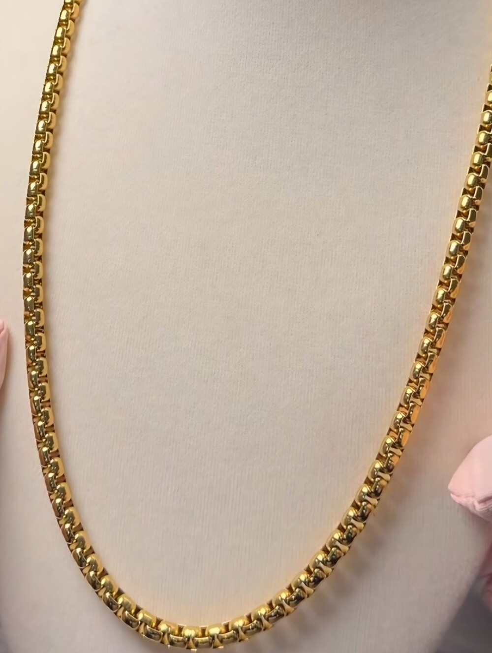 Gold Box Chain Necklace - Elegant Women’s Jewelry